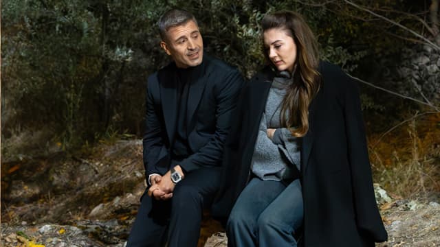 مشهد من الحلقة 5 من مسلسل نصف الام: عشا شكر بين زينب وعلي مع بهار